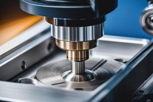 An image showing a precision CNC machine in operation