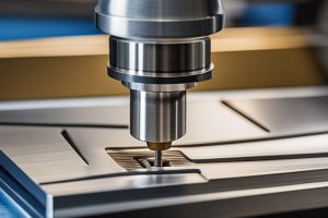 The featured image should depict a close-up of a precision custom cutter being manufactured using Sw