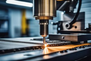 An image of a CNC machine in operation