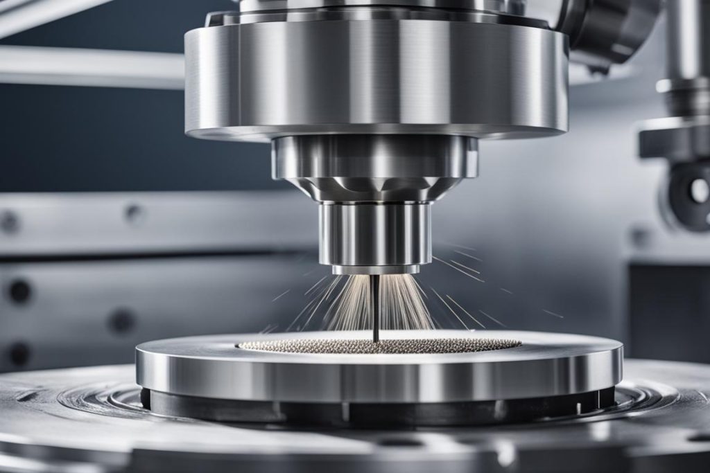 An image of a customized grinder being used in Swiss CNC machining