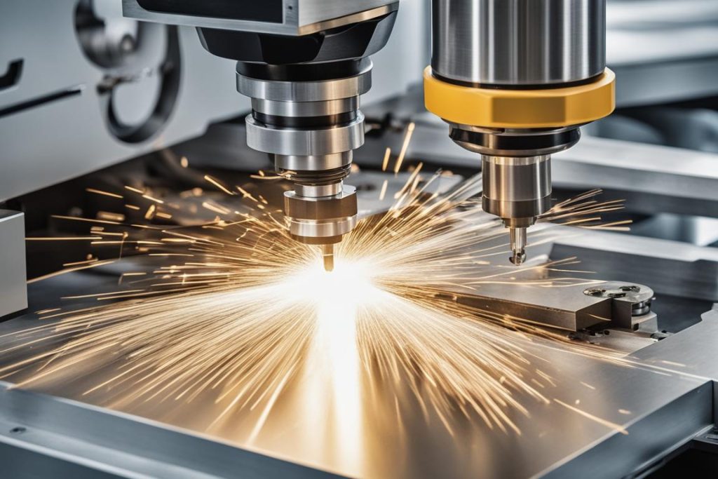 An image showing a Swiss CNC machine in operation