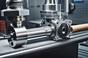 The featured image should contain a high-quality photograph showing precision CNC machining in actio