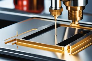 The featured image should depict a high-precision Swiss CNC machining process in action. It could sh